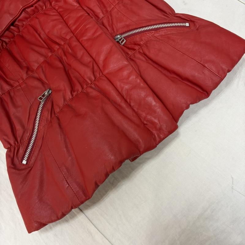 古着 USED ジャケット、上着 レザージャケット ARBORENTE 羊革 ラムレザー ショートコート Red L L 無地 赤 / レッド / red レディース USED 古着 中古 50163924