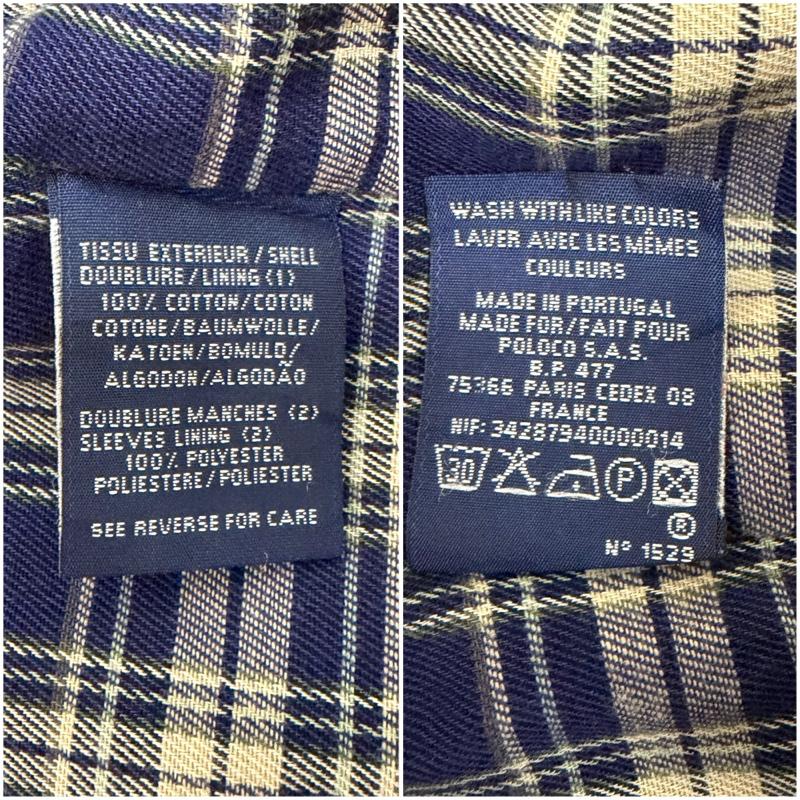 ラルフローレン RALPHLAUREN ジャケット、上着 ジャンパー、ブルゾン スイングトップ ハリントンジャケット ドリズラージャケット Beige M ロゴ刺繍 M ロゴ、文字 ベージュ / ベージュ / beige X 紺 / ネイビー / navy メンズ USED 古着 中古 50163926