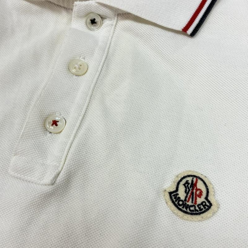 モンクレール MONCLER ポロシャツ 半袖 鹿の子 半袖 ポロシャツ D20918345600 M 白 / ホワイト / white メンズ USED 古着 中古 50163927