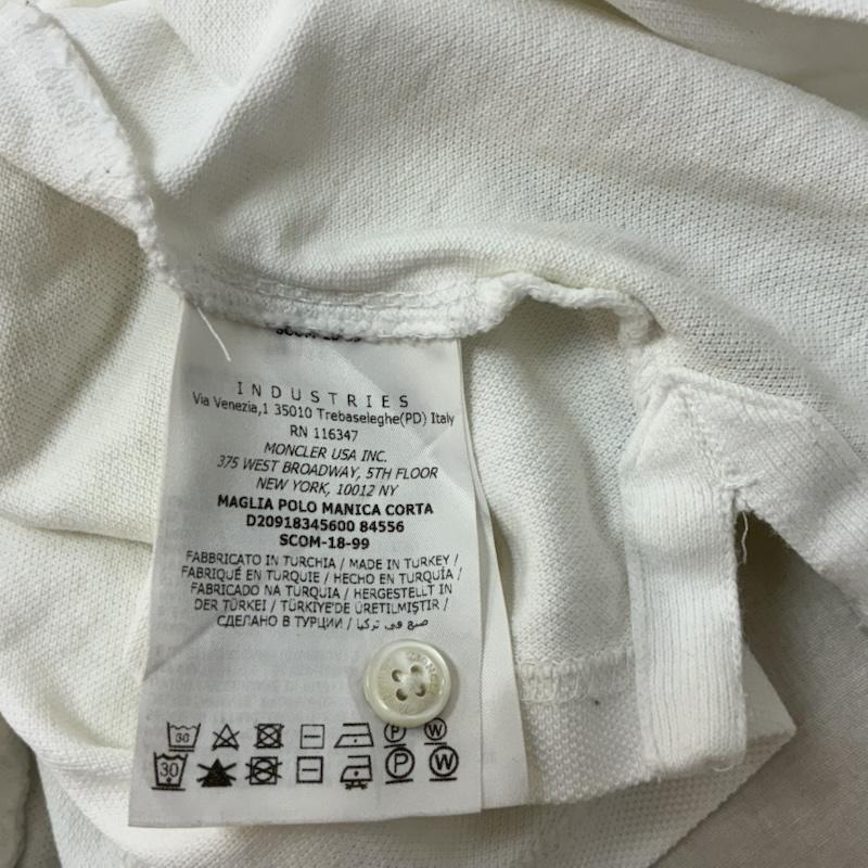 モンクレール MONCLER ポロシャツ 半袖 鹿の子 半袖 ポロシャツ D20918345600 M 白 / ホワイト / white メンズ USED 古着 中古 50163927