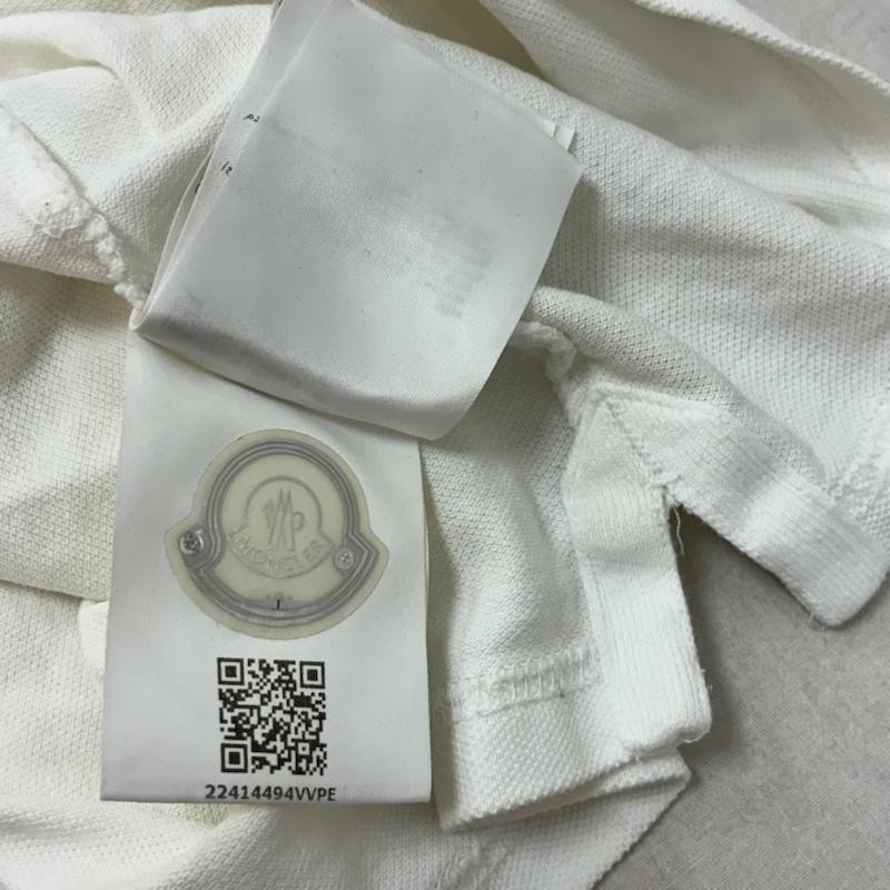 モンクレール MONCLER ポロシャツ 半袖 鹿の子 半袖 ポロシャツ D20918345600 M 白 / ホワイト / white メンズ USED 古着 中古 50163927