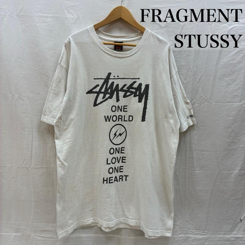 ステューシー STUSSY Tシャツ 半袖 Fragment Design 2011 チャリティー Tシャツ one world one love one heart XL 白 / ホワイト / white メンズ USED 古着 中古 50163931