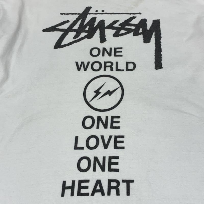 ステューシー STUSSY Tシャツ 半袖 Fragment Design 2011 チャリティー Tシャツ one world one love one heart XL 白 / ホワイト / white メンズ USED 古着 中古 50163931