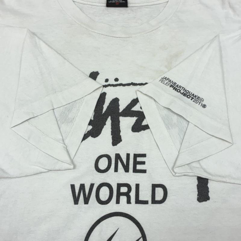 ステューシー STUSSY Tシャツ 半袖 Fragment Design 2011 チャリティー Tシャツ one world one love one heart XL 白 / ホワイト / white メンズ USED 古着 中古 50163931