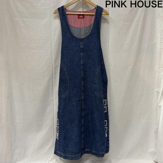 ピンクハウス PINK HOUSE ワンピース・ドレス・オールインワン ワンピース・ドレス・オールインワン デニム ジャンパースカート ワッペン付 インディゴ -  インディゴ / インディゴ / Indigo レディース USED 古着 中古 50163933