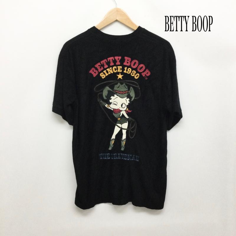古着 USED Tシャツ 半袖 THE BRAVEMAN  BETTY BOOP コラボ 刺繍　Tシャツ L 刺繍 黒 / ブラック / black メンズ USED 古着 中古 50163934