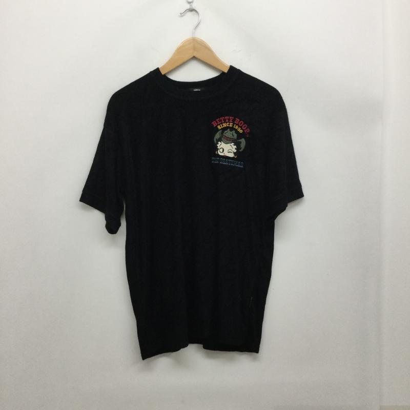 古着 USED Tシャツ 半袖 THE BRAVEMAN  BETTY BOOP コラボ 刺繍　Tシャツ L 刺繍 黒 / ブラック / black メンズ USED 古着 中古 50163934