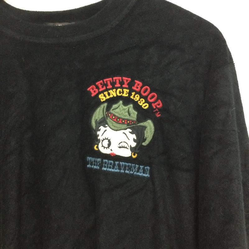 古着 USED Tシャツ 半袖 THE BRAVEMAN  BETTY BOOP コラボ 刺繍　Tシャツ L 刺繍 黒 / ブラック / black メンズ USED 古着 中古 50163934