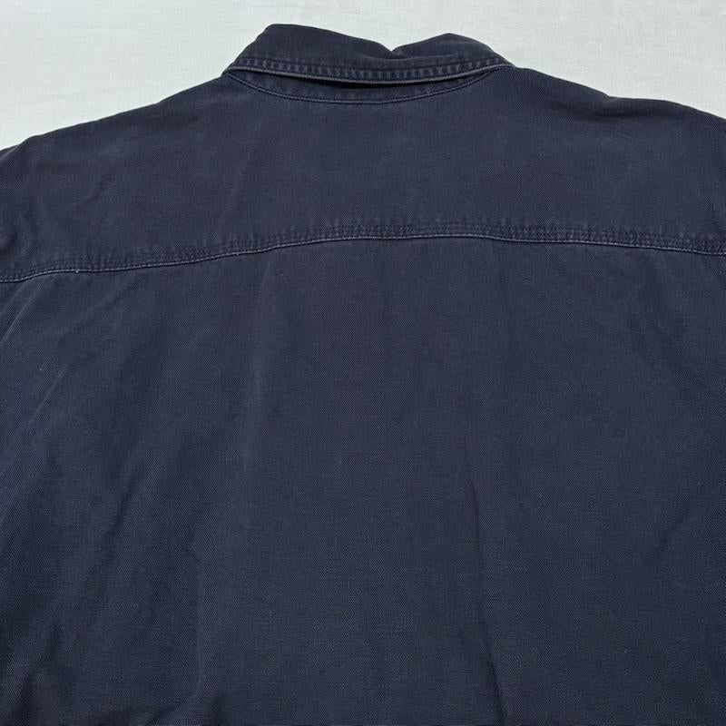 カーハート Carhartt シャツ、ブラウス 長袖 896MDT ダック ワーク シャツ ジャケット チェックライナー カバーオール L 紺 / ネイビー / navy メンズ USED 古着 中古 50163942