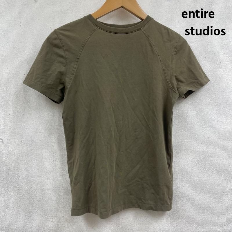 エンタイアスタジオ entire studios Tシャツ 半袖 STUDIOS MINI TEE ステッチ ライン クルーネック Tシャツ S カーキオリーブ / カーキオリーブ / メンズ USED 古着 中古 50163952