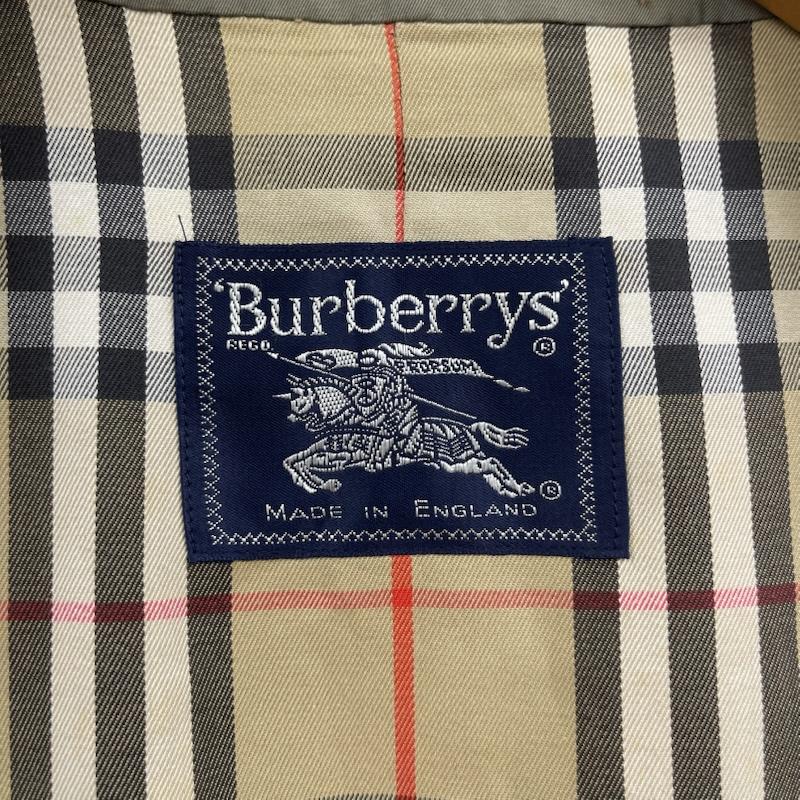 バーバリーズ BURBERRYS コート コート一般 英国製 比翼仕立て 裏地 ノバチェック ロング ステンカラー コート オリーブグリーン / オリーブグリーン / メンズ USED 古着 中古 50163955