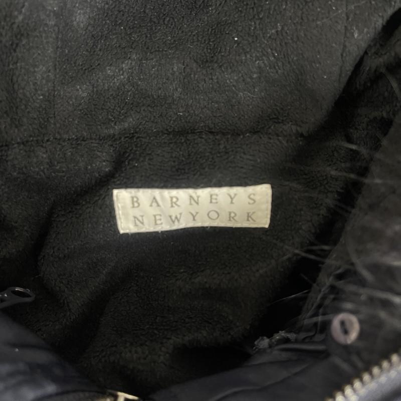 バーニーズ ニューヨーク BARNEYS NEWYORK コート 毛皮、ファー フードファー付 ロング モッズ ダウン コート 700011 40 紺 / ネイビー / navy レディース USED 古着 中古 50163957