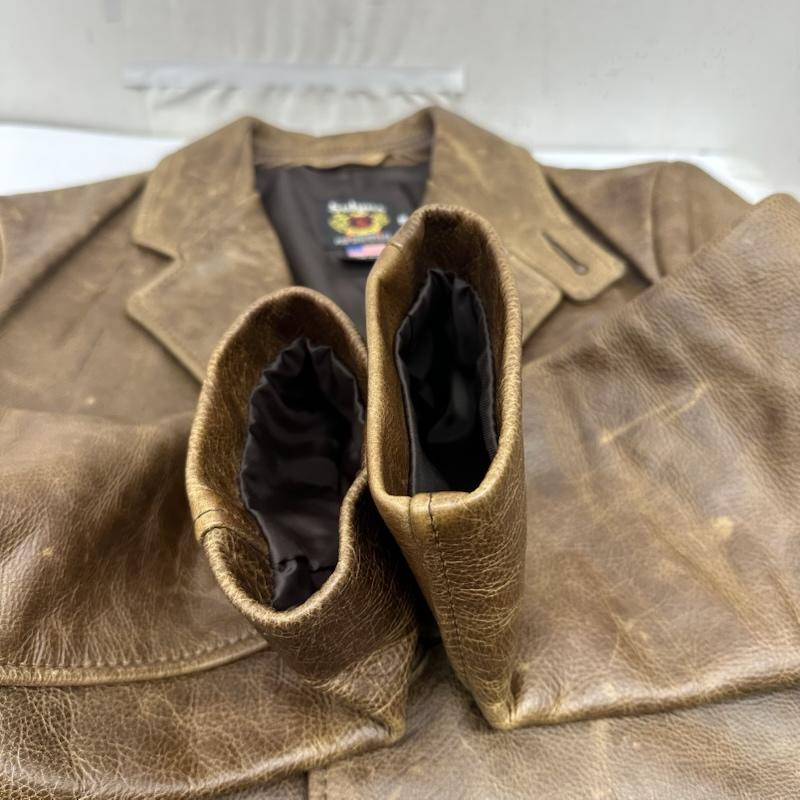 ショット schott ジャケット、上着 レザージャケット USA製 3B レザー テーラ－ド ジャケット 38 茶 / ブラウン / brown メンズ USED 古着 中古 50163962