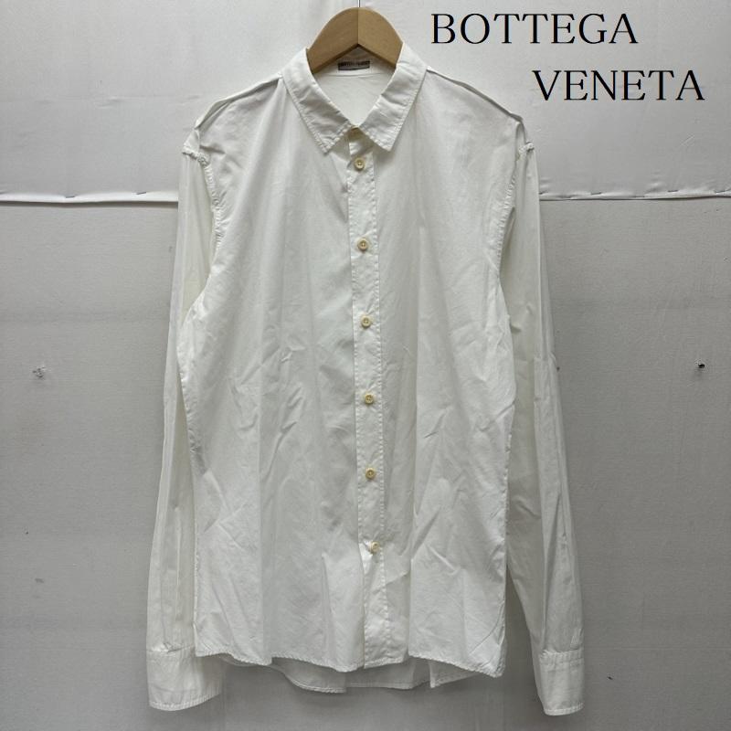 ボッテガヴェネタ BOTTEGA VENETA シャツ、ブラウス 長袖 イタリア製 コットン ワイ シャツ 50 白 / ホワイト / white メンズ USED 古着 中古 50163963