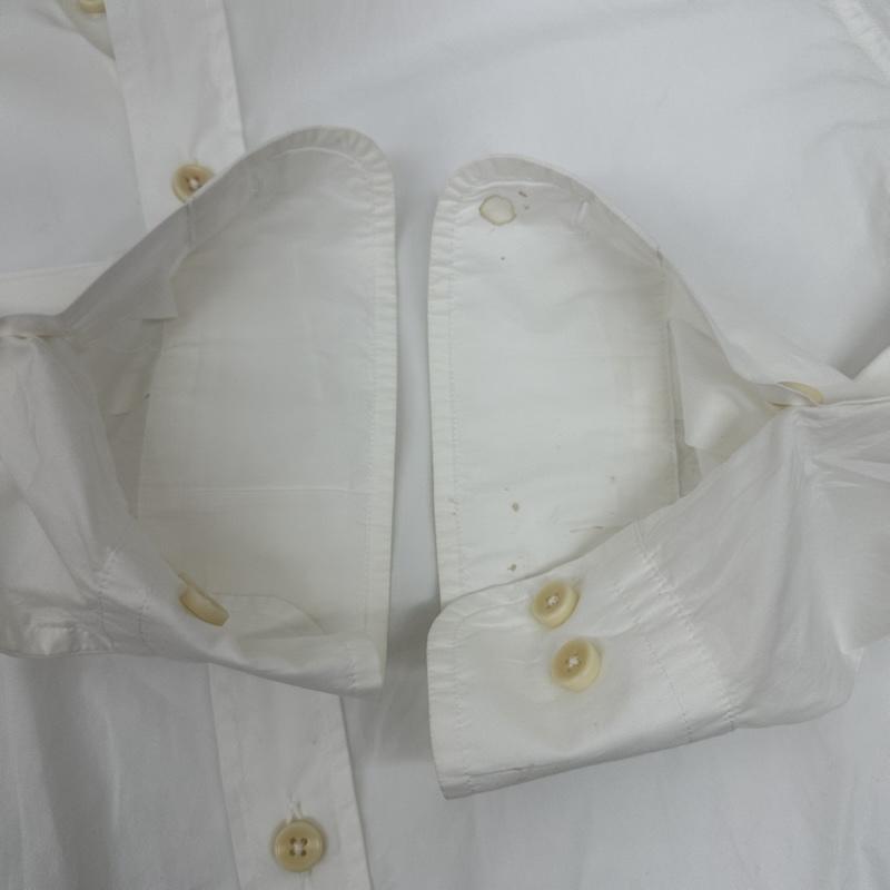 ボッテガヴェネタ BOTTEGA VENETA シャツ、ブラウス 長袖 イタリア製 コットン ワイ シャツ 50 白 / ホワイト / white メンズ USED 古着 中古 50163963
