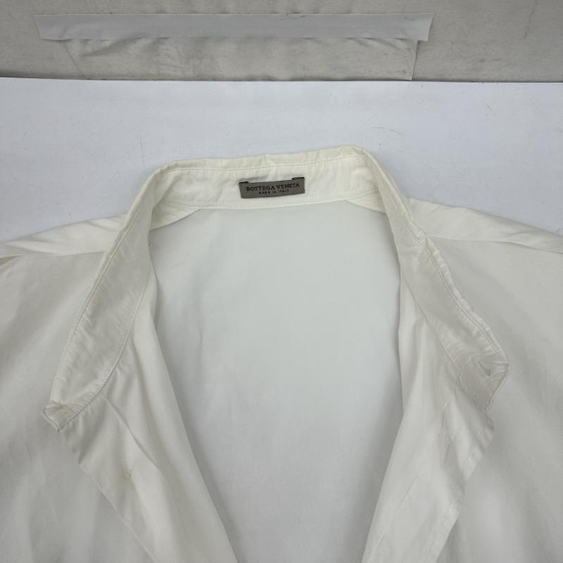ボッテガヴェネタ BOTTEGA VENETA シャツ、ブラウス 長袖 イタリア製 コットン ワイ シャツ 50 白 / ホワイト / white メンズ USED 古着 中古 50163963