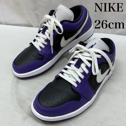 ナイキ NIKE スニーカー スニーカー AIR JORDAN 1 LOW COURT PURPLE エアジョーダン ローカット スニーカー 553558-501 26.0cm メンズ USED 古着 中古 50163969