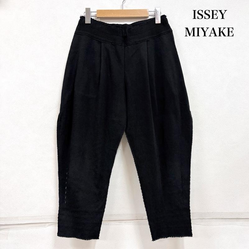 イッセイミヤケ ISSEY MIYAKE パンツ サルエルパンツ A-POC ニット コットン バルーン タック イージー パンツ IM41KF303 モード 2 無地 黒 / ブラック / black レディース USED 古着 中古 50163971