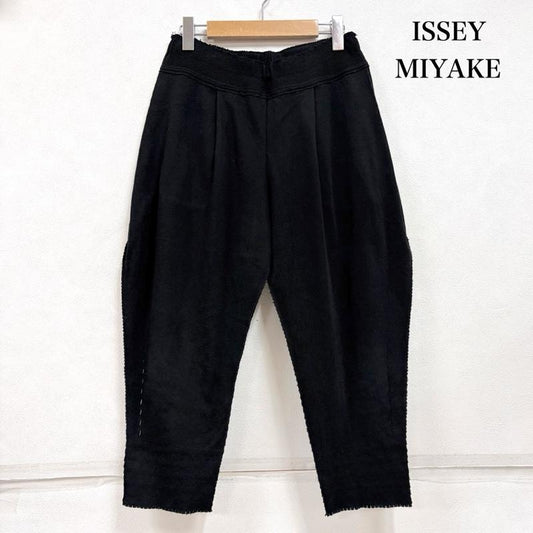 イッセイミヤケ ISSEY MIYAKE パンツ サルエルパンツ A-POC ニット コットン バルーン タック イージー パンツ IM41KF303 モード 2 無地 黒 / ブラック / black レディース USED 古着 中古 50163971