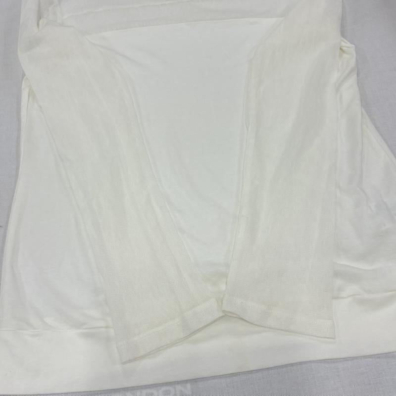 イッセイミヤケ ISSEY MIYAKE カットソー 長袖 長袖 クルーネック シアー シースルー 切替 デザイン カットソー ロンT IM52JK522 3 無地 白 / ホワイト / white レディース USED 古着 中古 50163975
