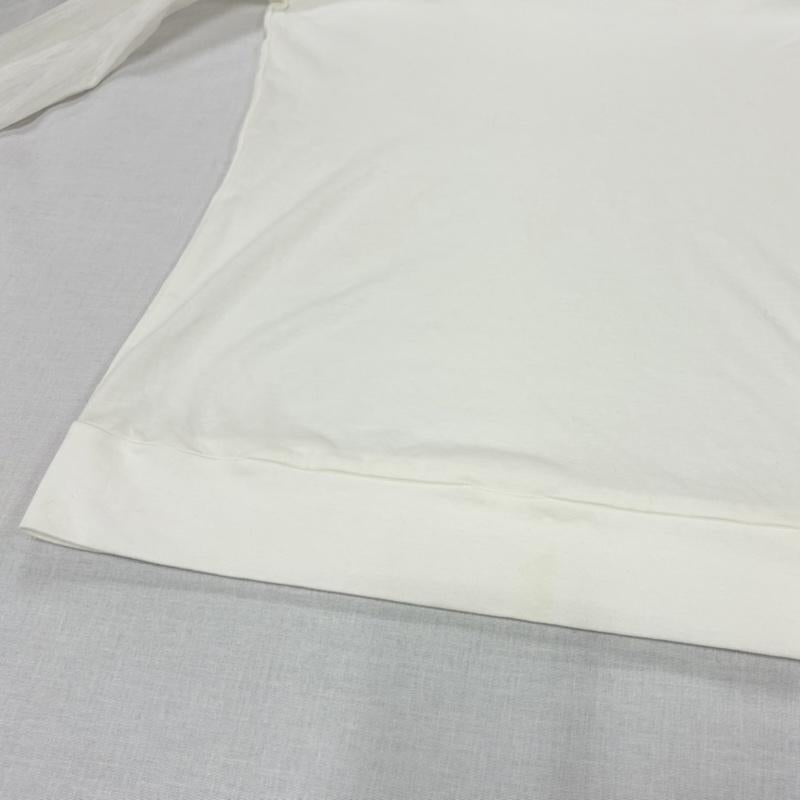 イッセイミヤケ ISSEY MIYAKE カットソー 長袖 長袖 クルーネック シアー シースルー 切替 デザイン カットソー ロンT IM52JK522 3 無地 白 / ホワイト / white レディース USED 古着 中古 50163975