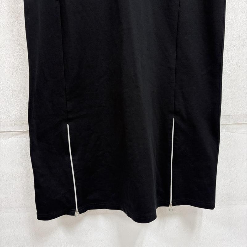 イッセイミヤケ ISSEY MIYAKE ワンピース ひざ丈スカート ORJ HaaT スポーツライン 半袖 ストレッチワンピース 裾ジップ オーバーサイズ HA95JT285 日本製 3 無地 X ワンポイント X ロゴ、文字 X プリント 黒 / ブラック / black レディース USED 古着 中古 50163976