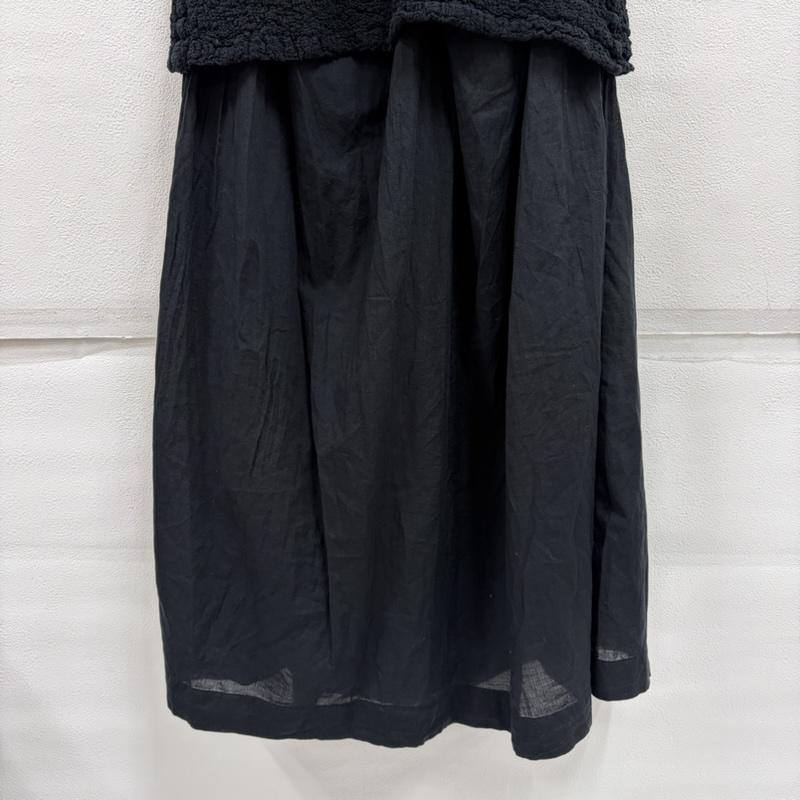 イッセイミヤケ ISSEY MIYAKE ワンピース ロングスカート me ノースリーブ ロング レイヤード カリフラワー加工 ワンピース ドレス MI24FH144 日本製 - 無地 黒 / ブラック / black レディース USED 古着 中古 50163981
