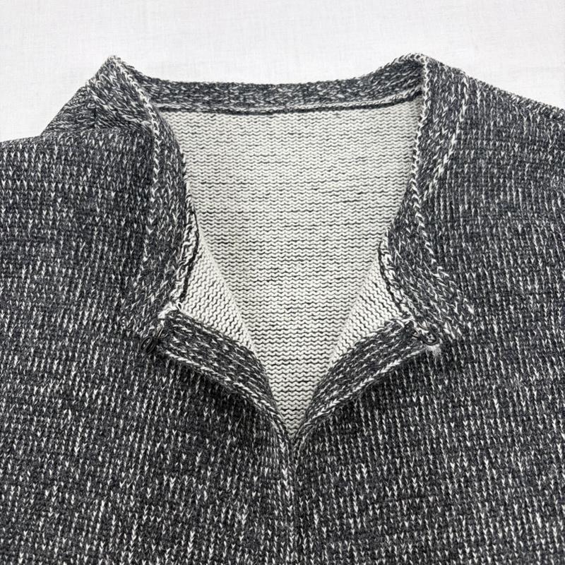 イッセイミヤケ ISSEY MIYAKE ワンピース ロングスカート HaaT ウール カーディガン セット アンサンブル レース ワンピース HA71KO321 HA71KT322 3 ボーダー柄 黒 / ブラック / black X 灰 / グレー / gray X 白 / ホワイト / white レディース USED 古着 中古 50163984