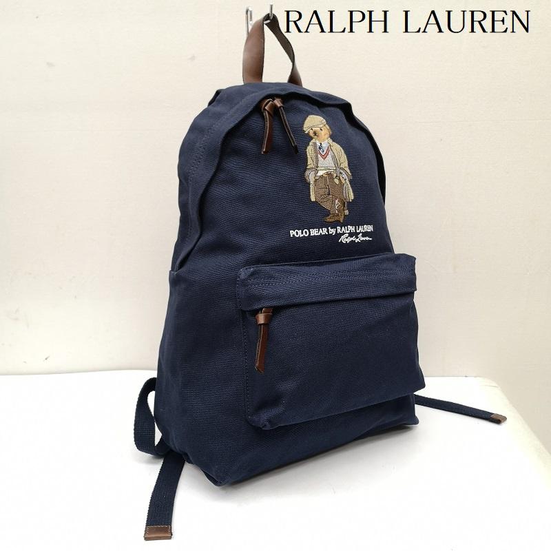 ラルフローレン RALPHLAUREN リュックサック、デイパック リュックサック、デイバッグ 405974590001 POLO BEAR リュックサック ポロベア 刺繍 バックパック 紺 / ネイビー / navy メンズ USED 古着 中古 50163996