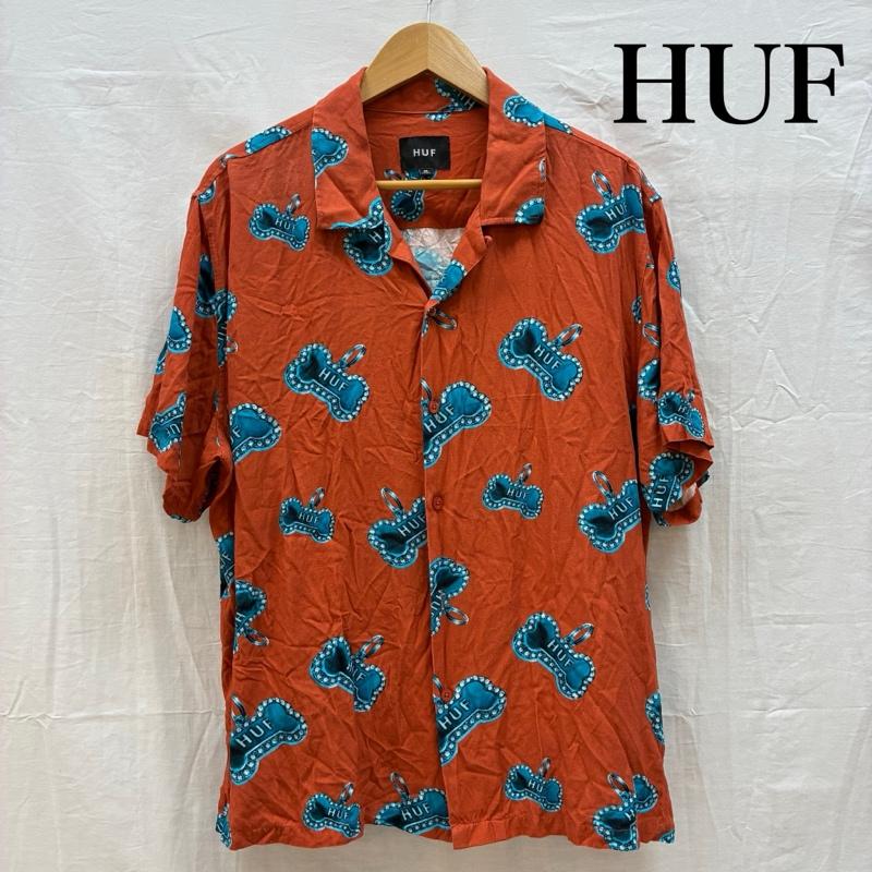 ハフ HUF シャツ、ブラウス 半袖 BONES S/S RESORT SHIRT オープンカラー レーヨン シャツ BU00177 M メンズ USED 古着 中古 50163999