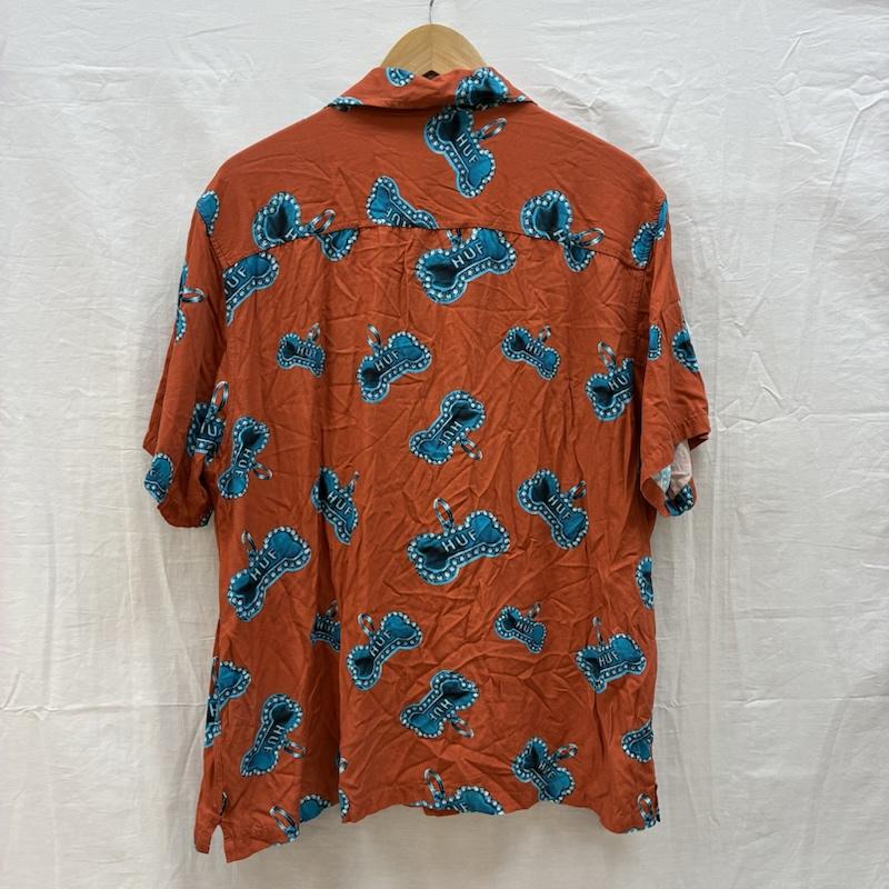 ハフ HUF シャツ、ブラウス 半袖 BONES S/S RESORT SHIRT オープンカラー レーヨン シャツ BU00177 M メンズ USED 古着 中古 50163999