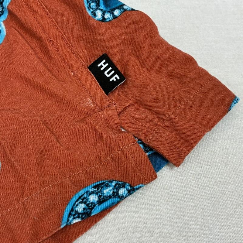 ハフ HUF シャツ、ブラウス 半袖 BONES S/S RESORT SHIRT オープンカラー レーヨン シャツ BU00177 M メンズ USED 古着 中古 50163999