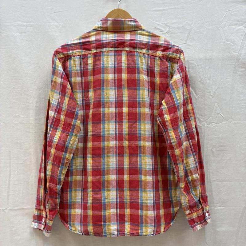 エンジニアードガーメンツ Engineered Garments シャツ、ブラウス 長袖 ガチャポケ 猫目ボタン マチ付き ワークシャツ USA製 S メンズ USED 古着 中古 50164000
