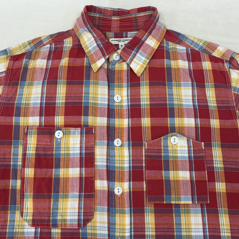 エンジニアードガーメンツ Engineered Garments シャツ、ブラウス 長袖 ガチャポケ 猫目ボタン マチ付き ワークシャツ USA製 S メンズ USED 古着 中古 50164000