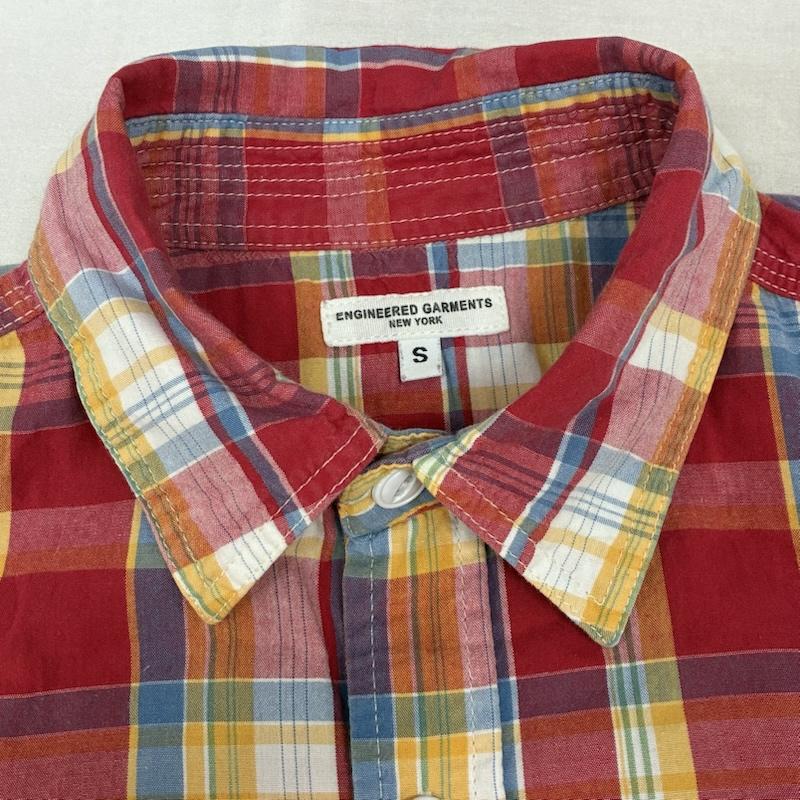 エンジニアードガーメンツ Engineered Garments シャツ、ブラウス 長袖 ガチャポケ 猫目ボタン マチ付き ワークシャツ USA製 S メンズ USED 古着 中古 50164000