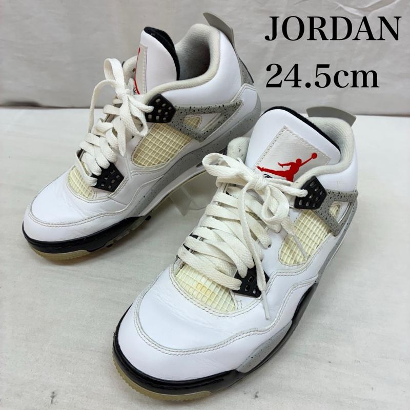 ナイキ NIKE スニーカー スニーカー AIR JORDAN 4 RETRO GOLF エアジョーダン スパイク ゴルフ シューズ CU9981-100 24.5cm レディース USED 古着 中古 50164001