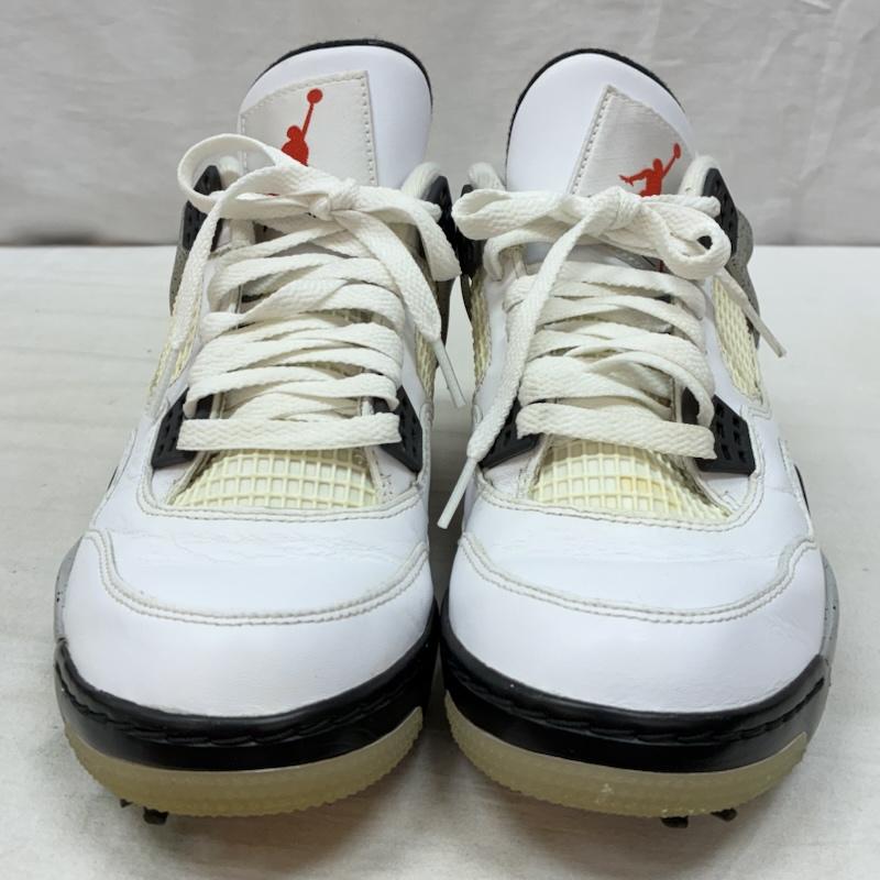 ナイキ NIKE スニーカー スニーカー AIR JORDAN 4 RETRO GOLF エアジョーダン スパイク ゴルフ シューズ CU9981-100 24.5cm レディース USED 古着 中古 50164001