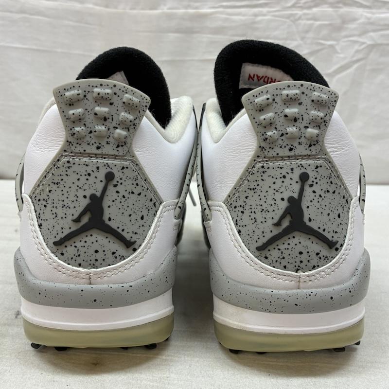 ナイキ NIKE スニーカー スニーカー AIR JORDAN 4 RETRO GOLF エアジョーダン スパイク ゴルフ シューズ CU9981-100 24.5cm レディース USED 古着 中古 50164001