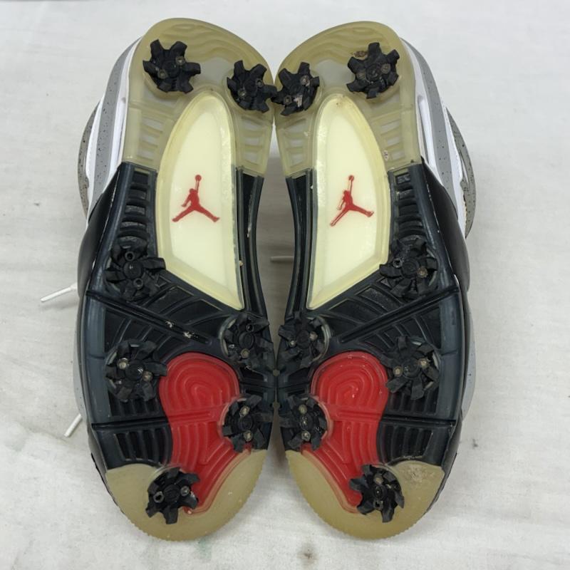 ナイキ NIKE スニーカー スニーカー AIR JORDAN 4 RETRO GOLF エアジョーダン スパイク ゴルフ シューズ CU9981-100 24.5cm レディース USED 古着 中古 50164001