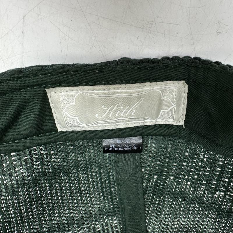キス KITH 帽子 キャップ Just Us Rose 薔薇 刺繍 トラッカー メッシュ キャップ FREE 緑 / グリーン / green メンズ USED 古着 中古 50164004