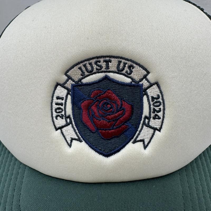 キス KITH 帽子 キャップ Just Us Rose 薔薇 刺繍 トラッカー メッシュ キャップ FREE 緑 / グリーン / green メンズ USED 古着 中古 50164004