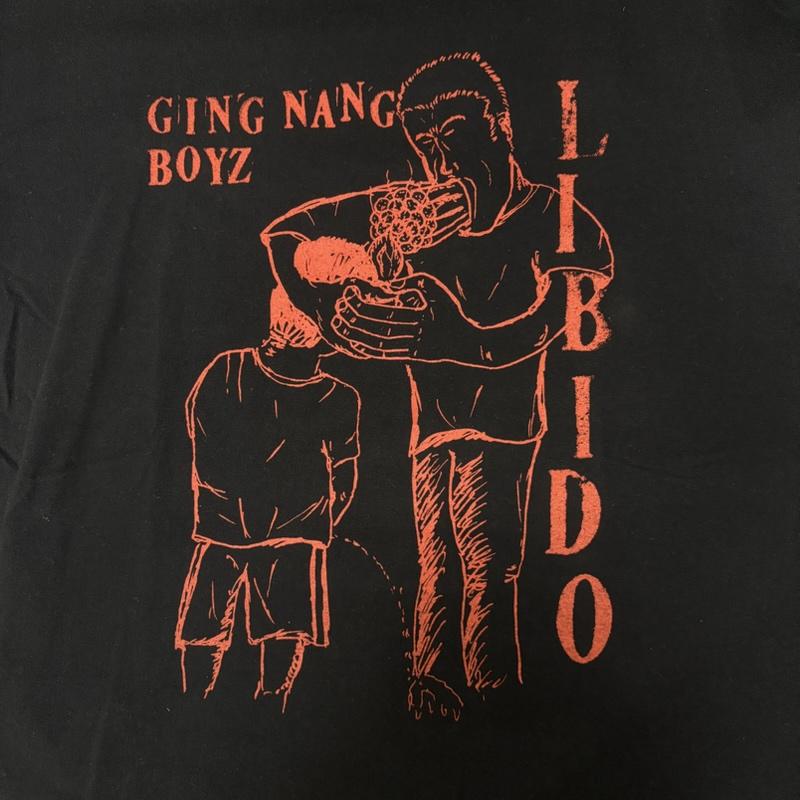 古着 USED Tシャツ 半袖 銀杏BOYZ LIBIDO Tシャツ バンT チン中村デザイン L Black×red L プリント 黒 / ブラック / black メンズ USED 古着 中古 50164007