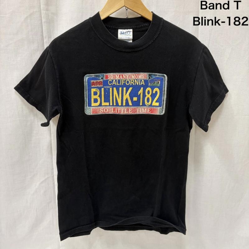 古着 USED Tシャツ 半袖 Blink-182 ブリンク so little time CALIFORNIA ナンバープレート バンT Black S S プリント 黒 / ブラック / black メンズ USED 古着 中古 50164008