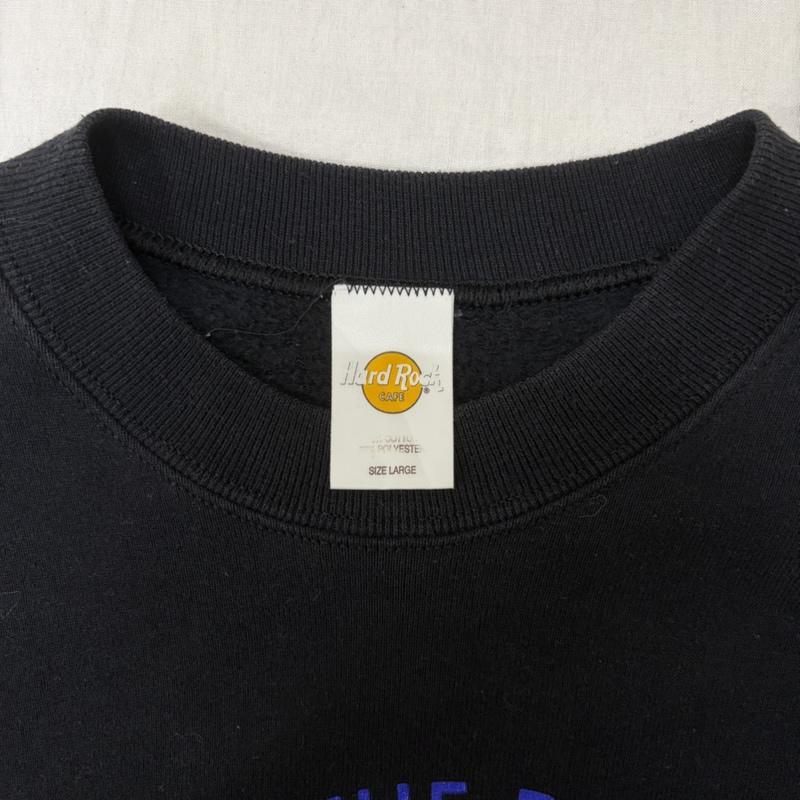 古着 USED トレーナー 長袖 90s Hard Rock Cafe London Save the planet プリントスウェット Black L L プリント 黒 / ブラック / black メンズ USED 古着 中古 50164009
