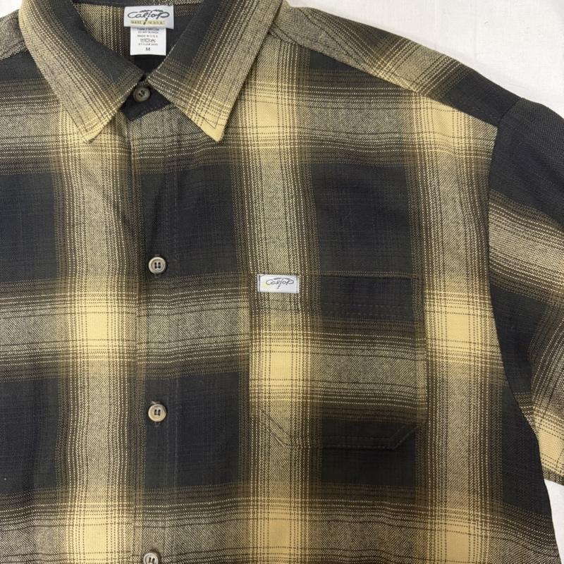 古着 USED シャツ、ブラウス 長袖 CalTop オンブレチェックシャツ アクリル100% USA製 M brown M チェック 茶 / ブラウン / brown メンズ USED 古着 中古 50164010
