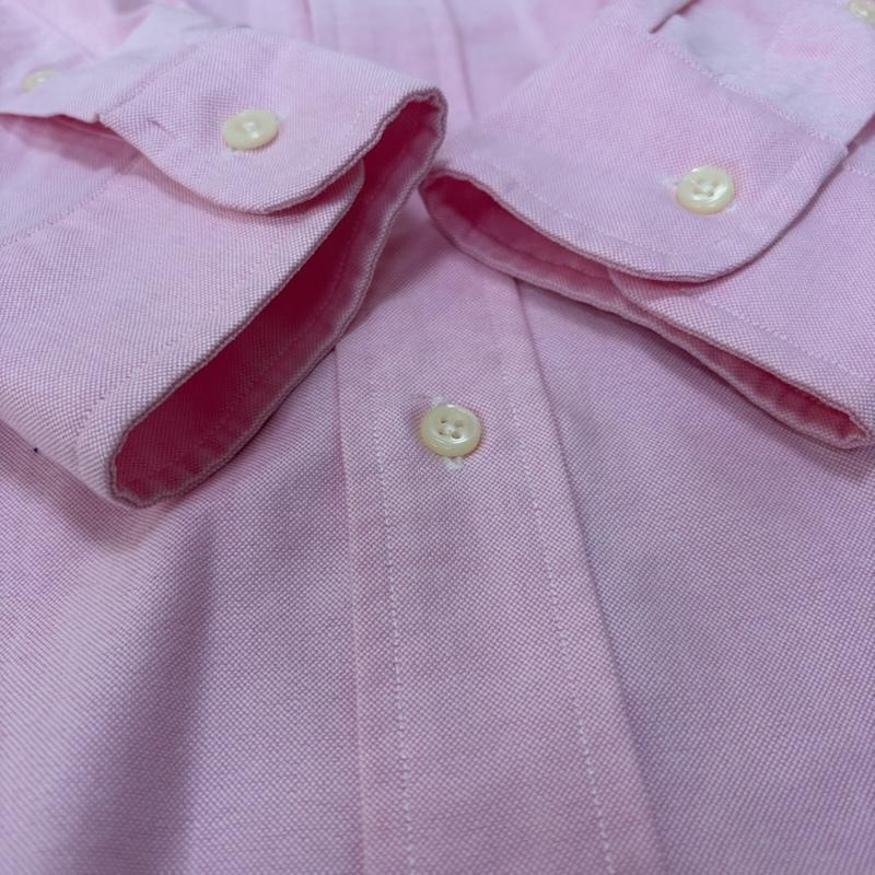 ラルフローレン RALPHLAUREN シャツ、ブラウス 長袖 ボタンダウン シャンブレーシャツ Clasic Fit Pink × green L ロゴ刺繍 L ロゴ、文字 桃 / ピンク / pink メンズ USED 古着 中古 50164012