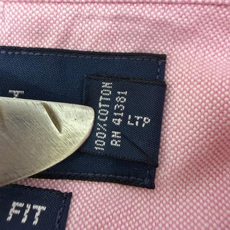 ラルフローレン RALPHLAUREN シャツ、ブラウス 長袖 ボタンダウン シャンブレーシャツ Clasic Fit Pink × green L ロゴ刺繍 L ロゴ、文字 桃 / ピンク / pink メンズ USED 古着 中古 50164012