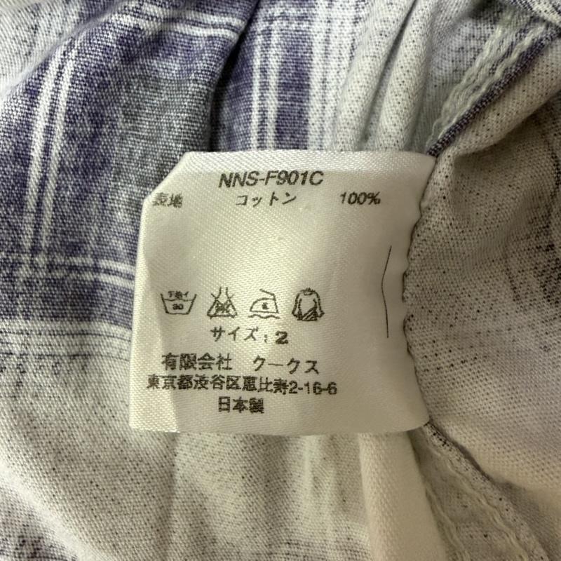 ナンバーナイン NUMBER (N)INE シャツ、ブラウス 長袖 09AW NNS-F901C ウエスタンシャツ オンブレチェック スナップボタン 2 White×Purple 2 チェック 白 / ホワイト / white X 紫 / パープル / purple メンズ USED 古着 中古 50164013