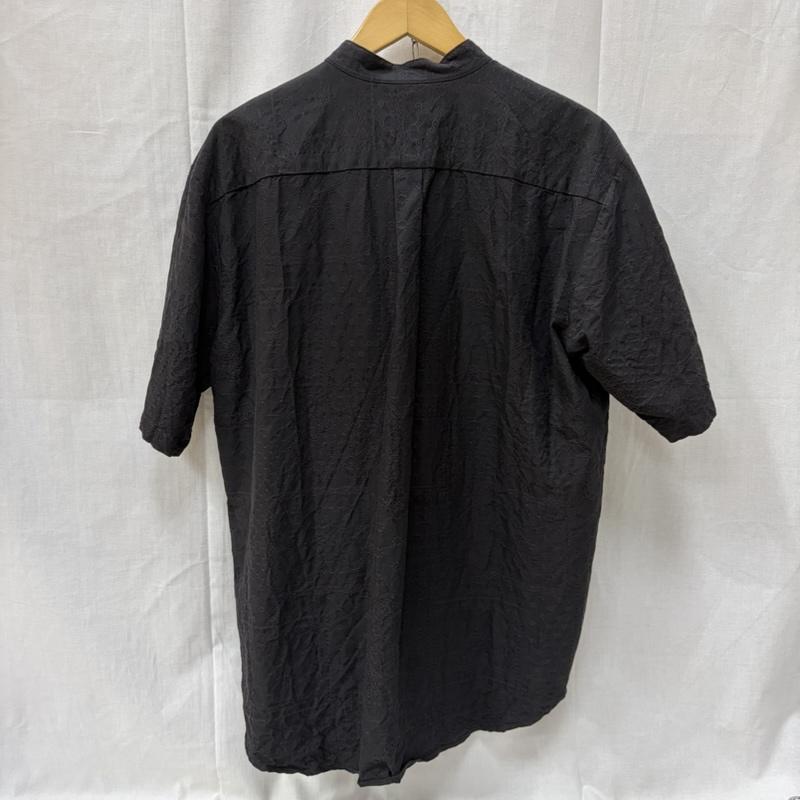 マニュアル アルファベット MANUAL ALPHABET シャツ、ブラウス 半袖 MA-S-732 BANDANA JQ LOOSE FIT BC SS SHT LOOSE FiIT 日本製 ジャガード素材 バンドカラー black 2 2 総柄 黒 / ブラック / black メンズ USED 古着 中古 50164014