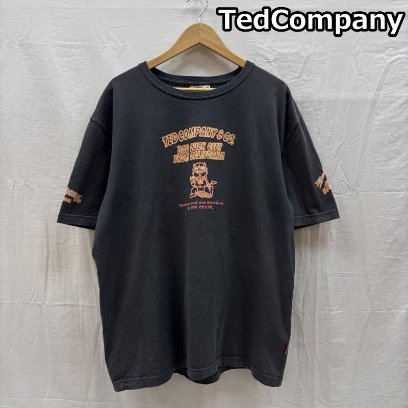 古着 USED Tシャツ 半袖 TEDCOMPANY テッドカンパニー ロゴ プリント クルーネック 半袖 Tシャツ 46 灰 / グレー / gray メンズ USED 古着 中古 50164019